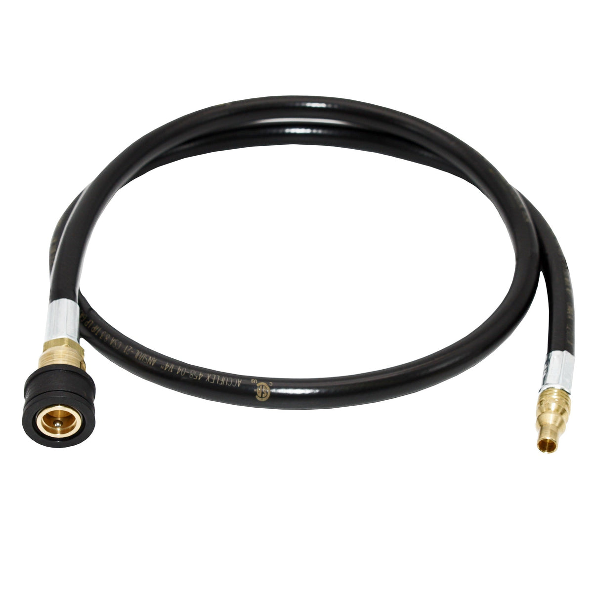 Flame King RV, Van, Trailer, Dual Quick Connect Hose, LP Gas Only, 48 inch, 1/4 inch