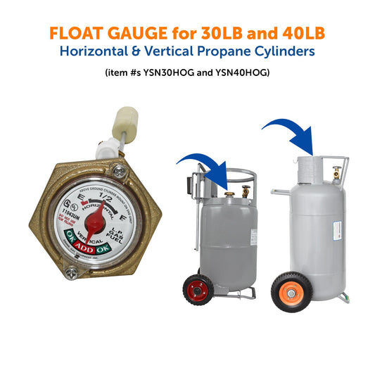 Flame King Horizontal and Vertical Float Gauge