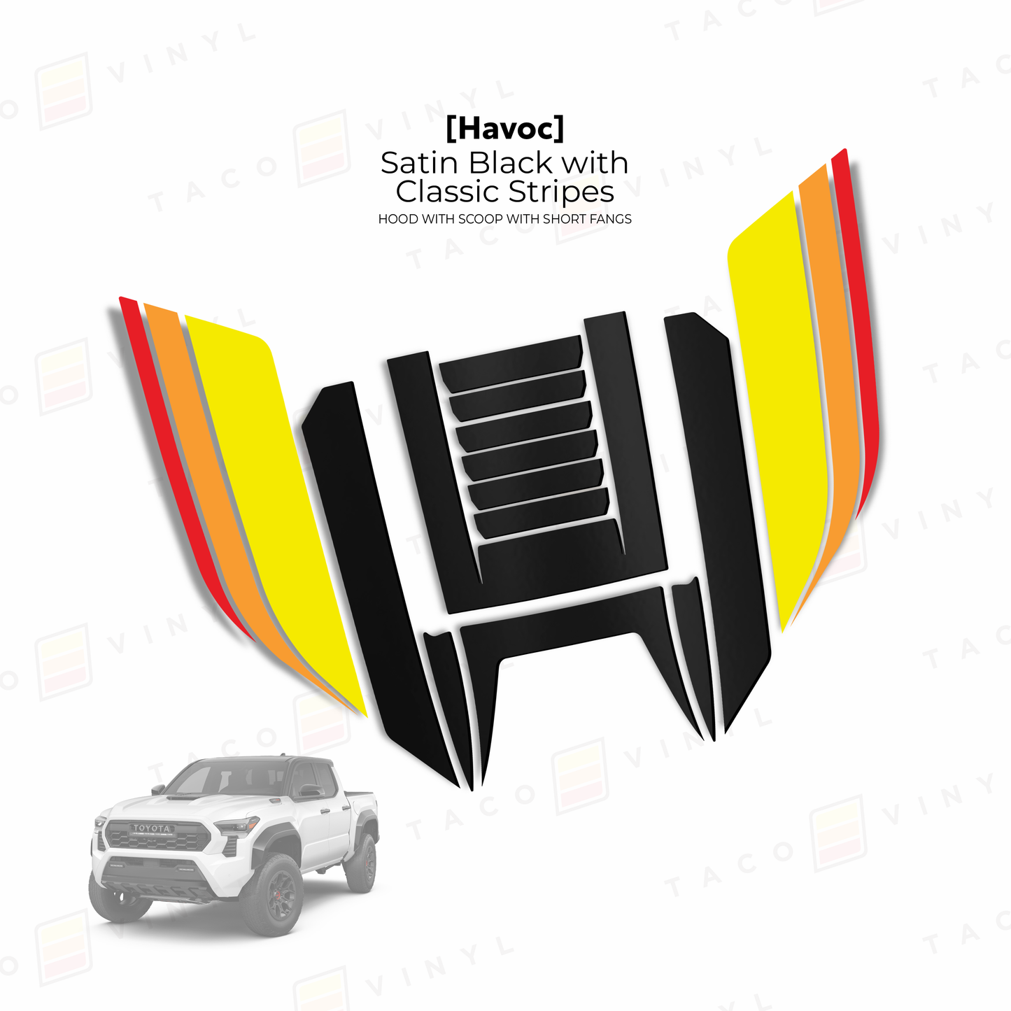 2024+ Tacoma Havoc Hood Scoop Stamp (W/ Short Fangs)