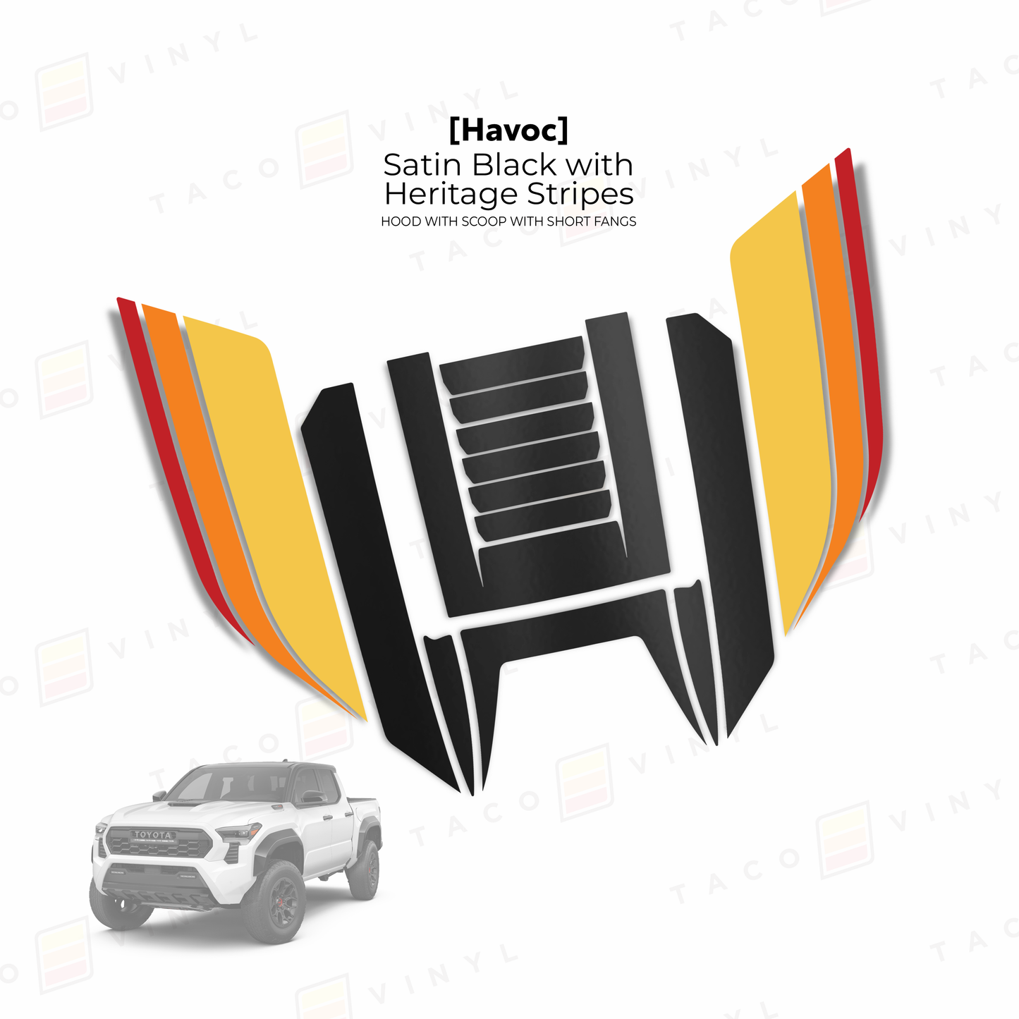 2024+ Tacoma Havoc Hood Scoop Stamp (W/ Short Fangs)