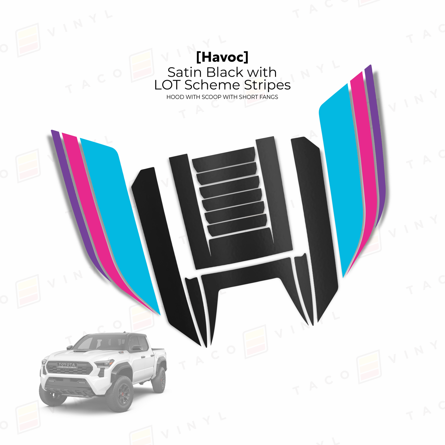 2024+ Tacoma Havoc Hood Scoop Stamp (W/ Short Fangs)