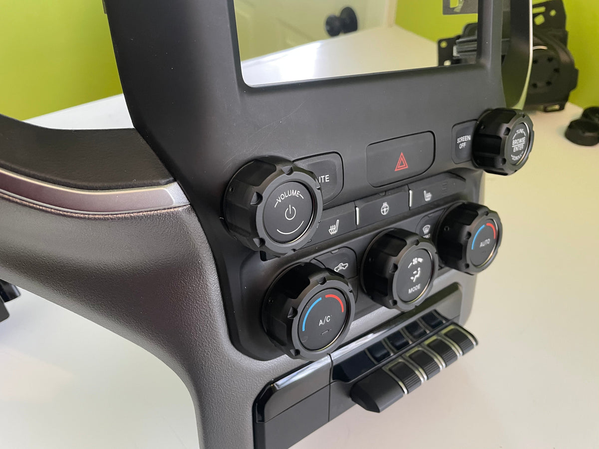 Radio+Climate Knobs - 2019+ RAM - BLACK