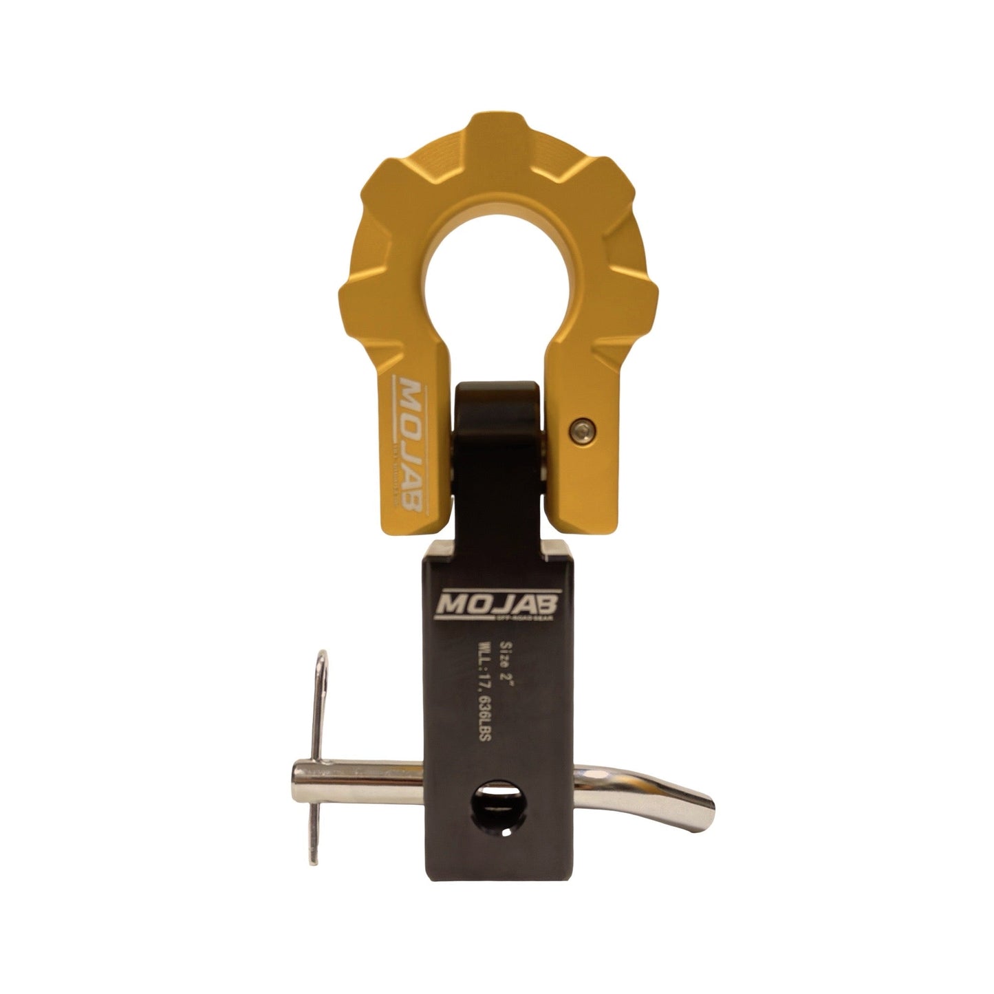 2'' Aluminum Hitch Receiver with Aluminum D-Shackle 9T-Ceramic coated (Lifetime Warranty)