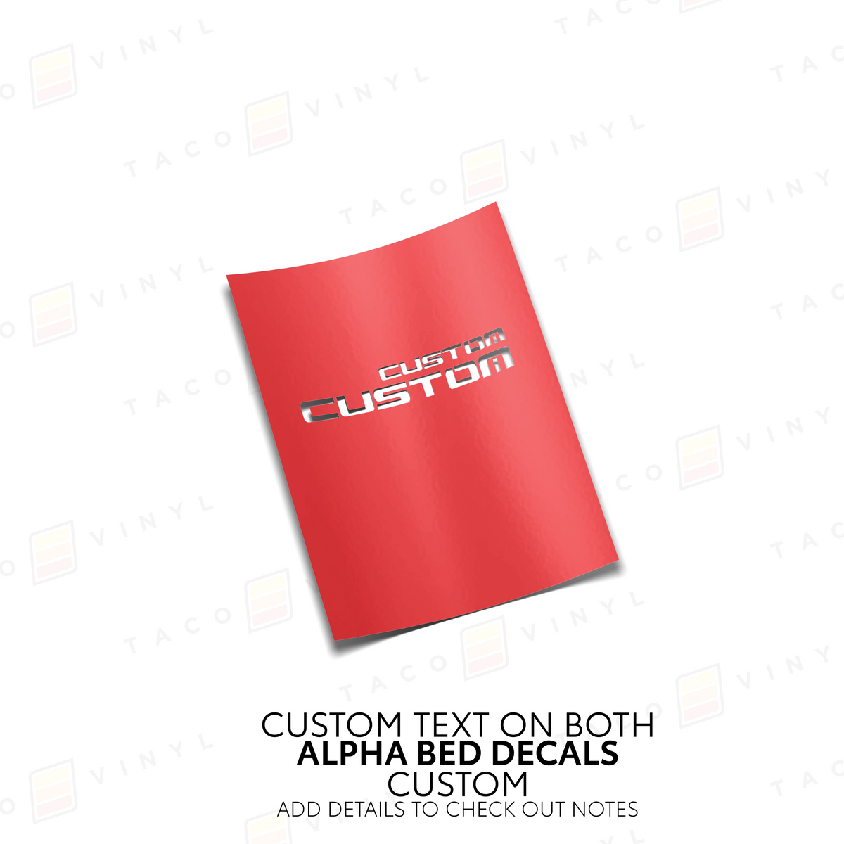 Alpha Bed Decals