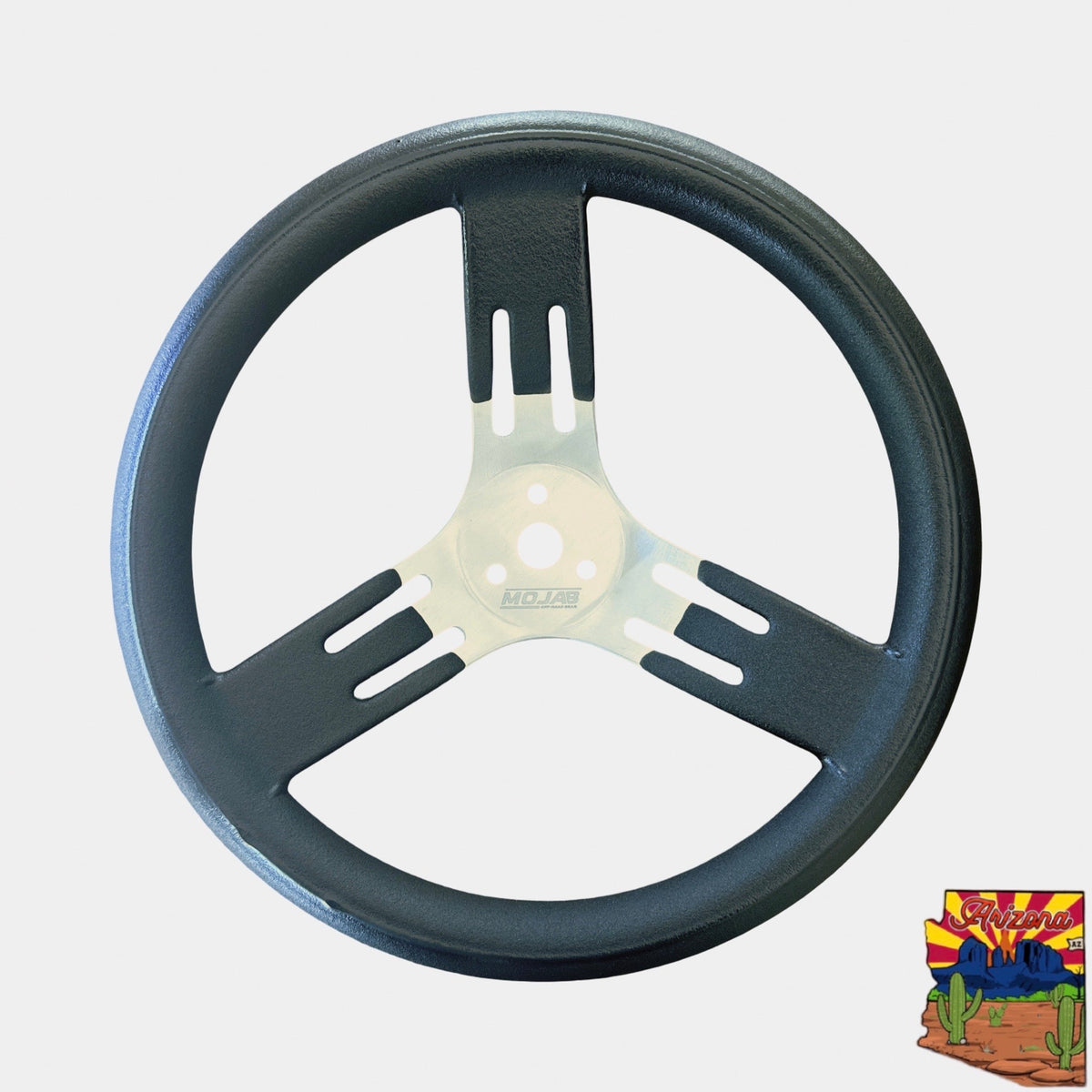 MOJAB 13" Aluminum Steering Wheel – 3-Bolt Pattern - Extended coating spokes