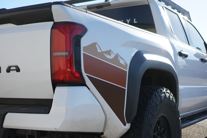 2024+ Tacoma Lower Bedside Decals - Designed