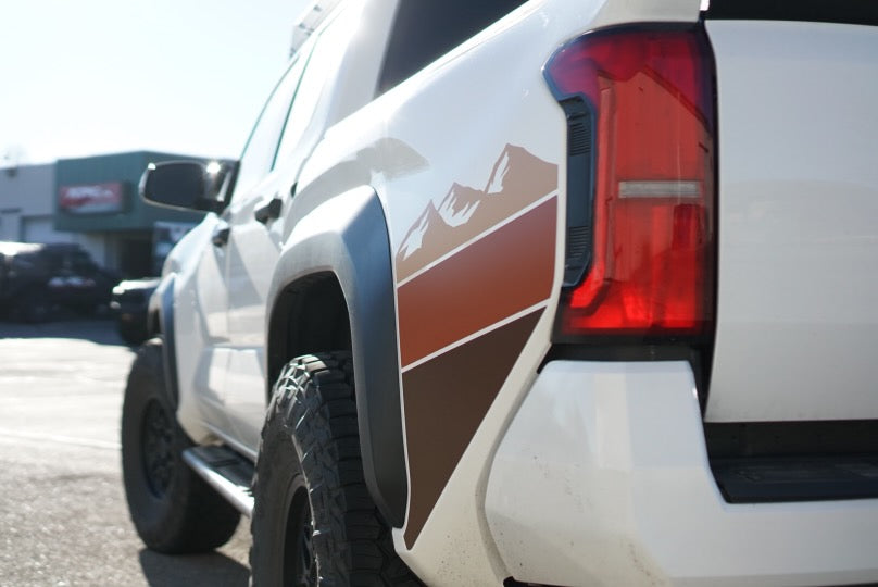 2024+ Tacoma Lower Bedside Decals - Designed