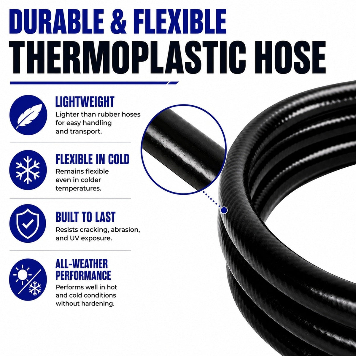 Flame King 12ft RV Quick Connect Hose Adapter for 17" or 22" Griddle