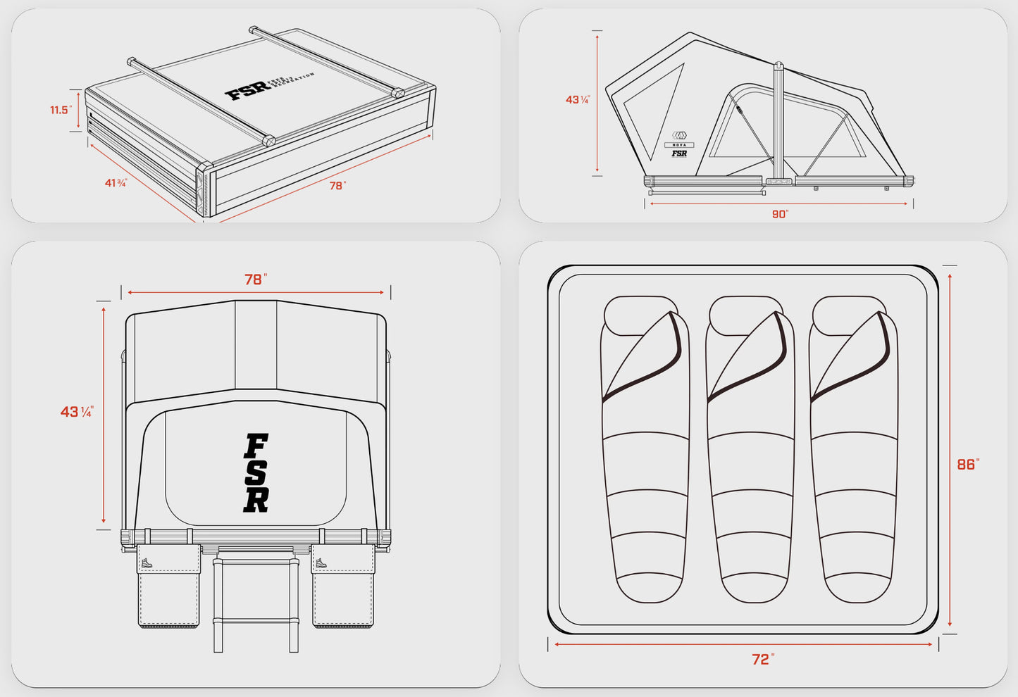 NEW! Nova King - Hybrid Foldout Rooftop Tent