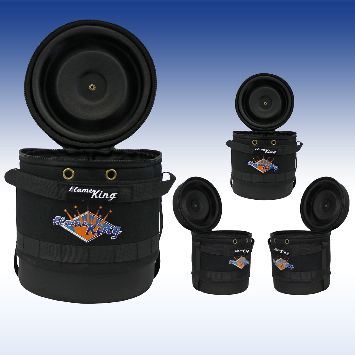 Flame King Propane Gas Hauler Kit 3lb Empty Propane Tank, Adapter Hose and Insulated Protective Carry Case