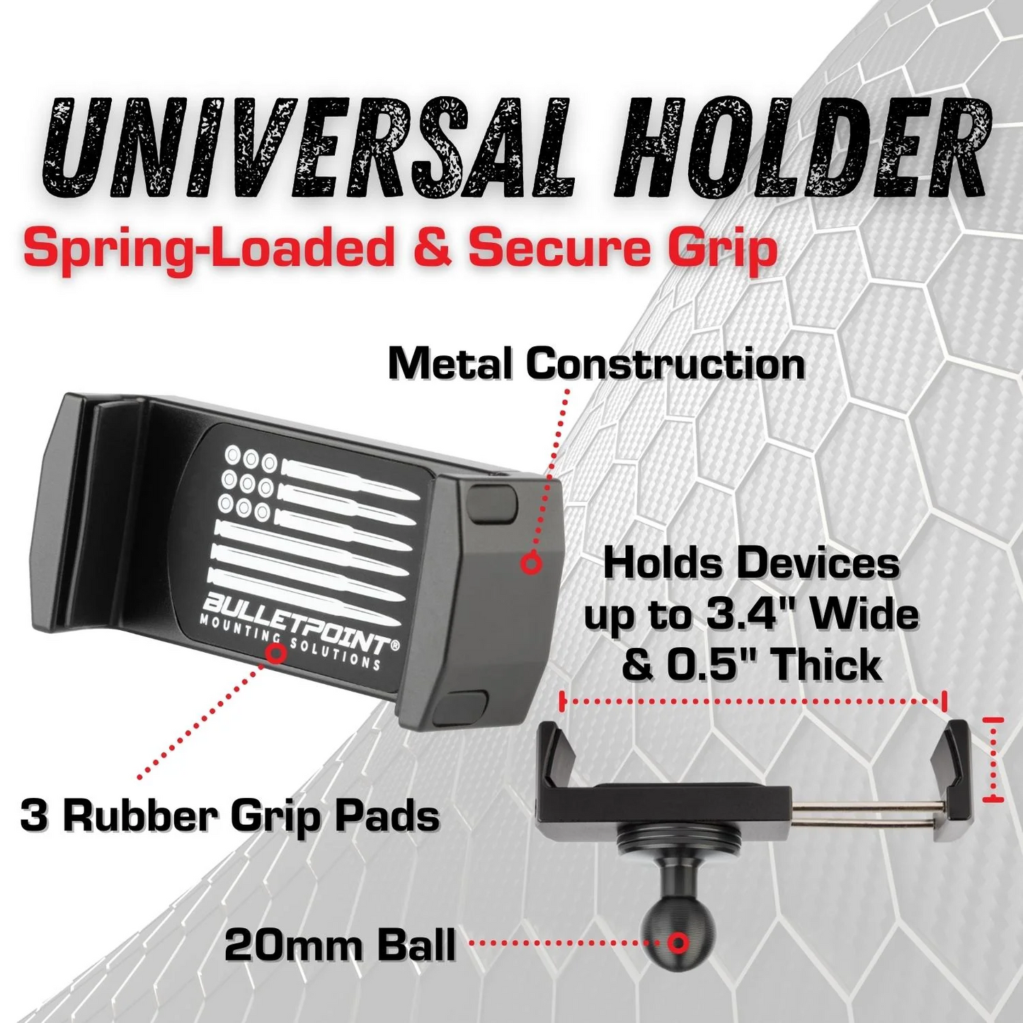 RubiGrid® 2024+ Toyota Tacoma Dash Mount Phone + Device Holder