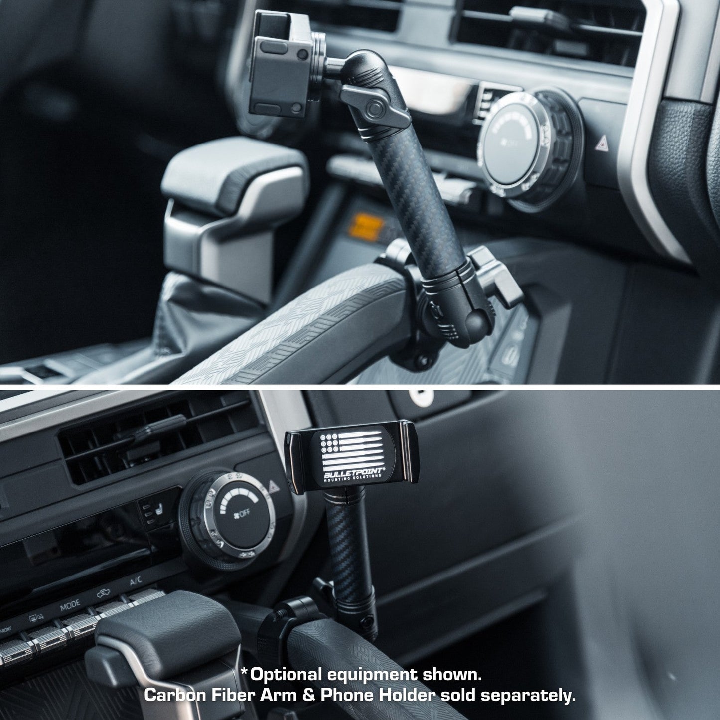 RubiGrid® 2024+ Toyota Tacoma & 2025+ 4Runner Dash Mount Phone + Device Holder