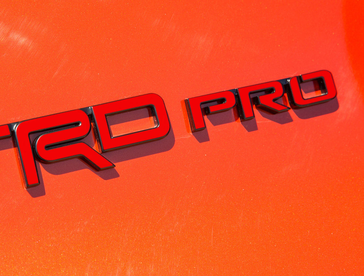 Premium Cast Vinyl Decal Letter Inlays for 4Runner and Tacoma TRD Pro Emblem