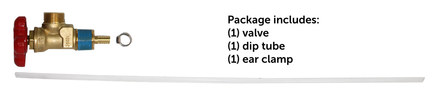Flame King 239lb and 420lb Refrigerant Tank Liquid Valve