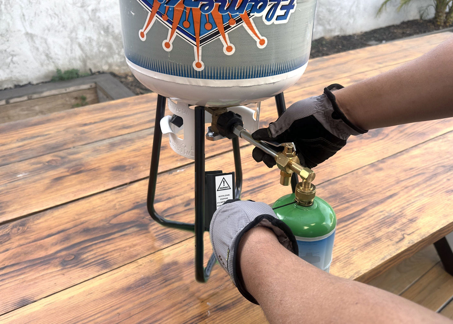 Flame King Refillable 1 lb Propane Cylinder, DOT-Certified LP Tank