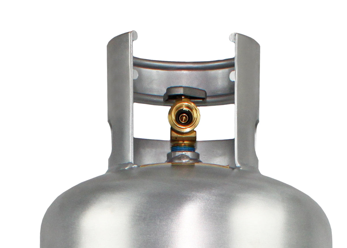 Flame King Lightweight Aluminum 40lb Propane Tank Cylinder Premium OPD Valve