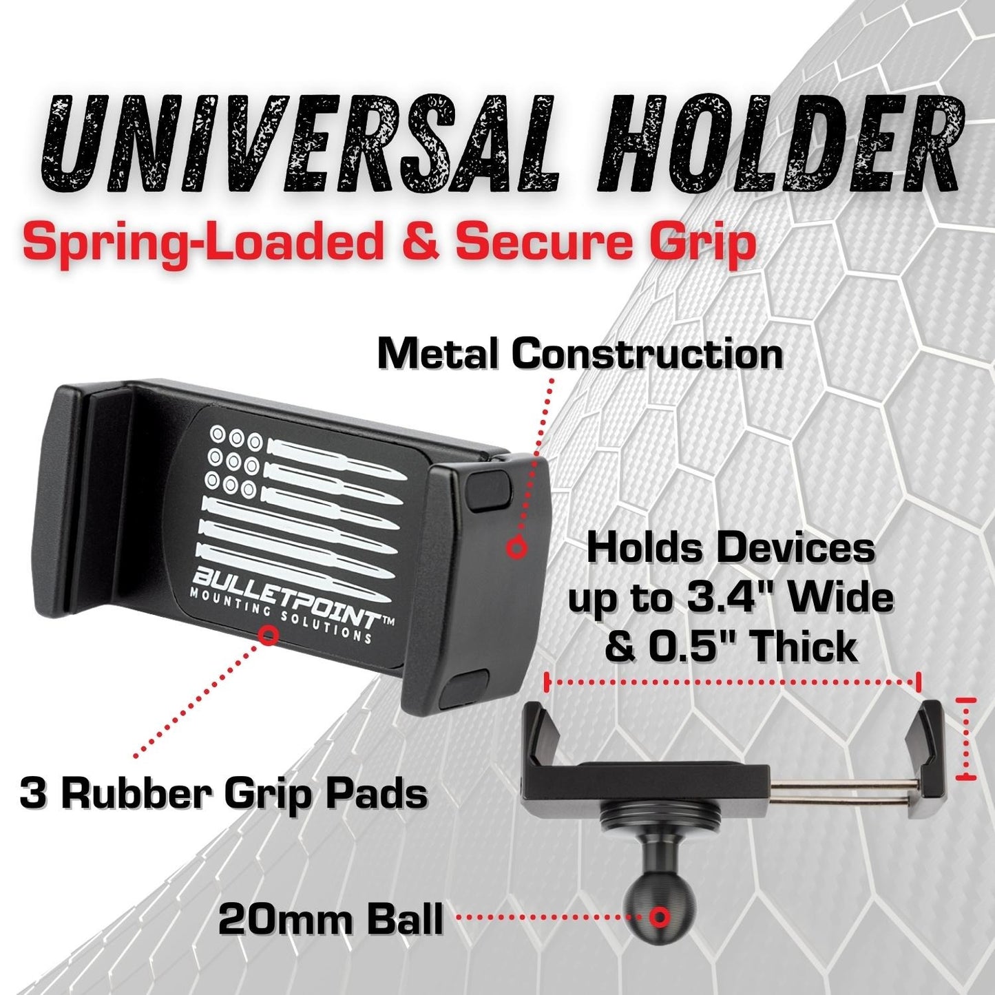 RubiGrid® 2016-2023 Toyota Tacoma Dash Mount Phone + Device Holder