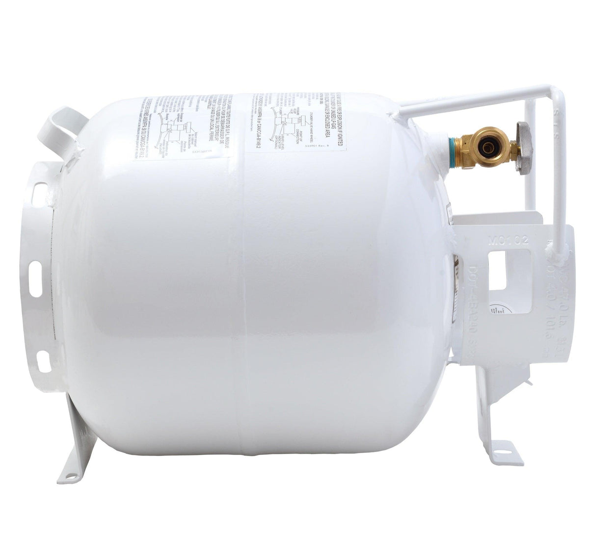 Flame King 20lb Horizontal Propane Cylinder Tank With Valve and Gauge Rv Trailer