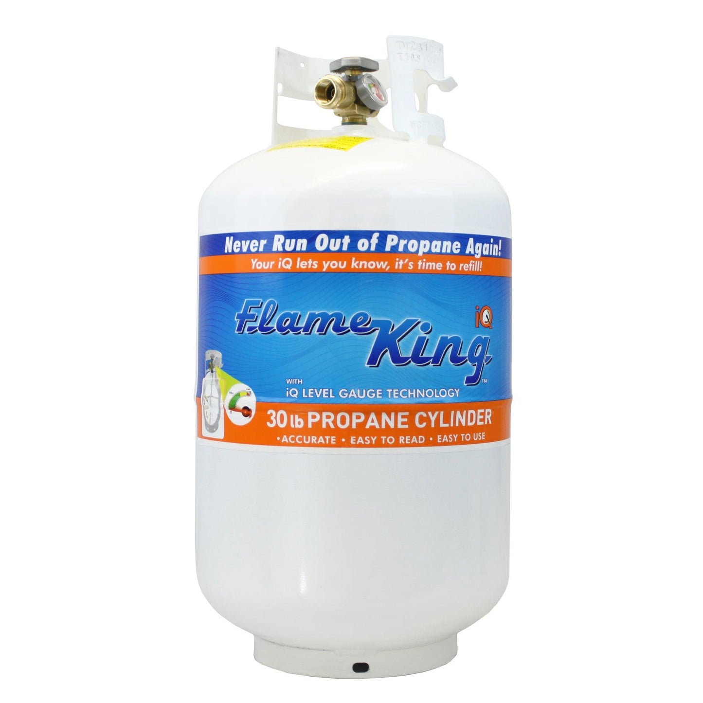 Flame King 30lb Propane Tank LP Cylinder with OPD & Gauge