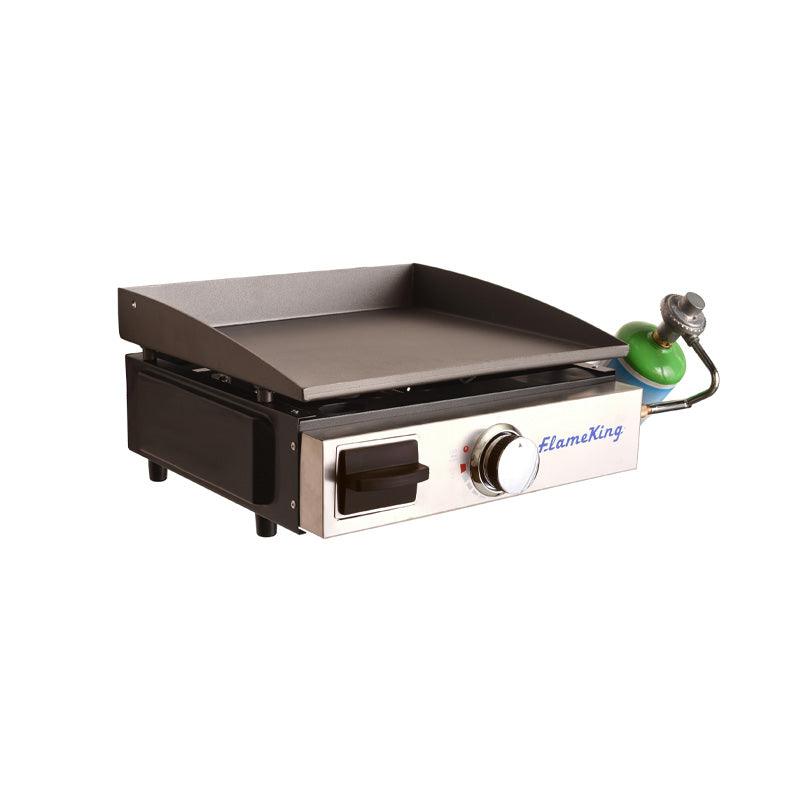 Flame King Flat Top Portable Propane Griddle with Cast Iron Burner