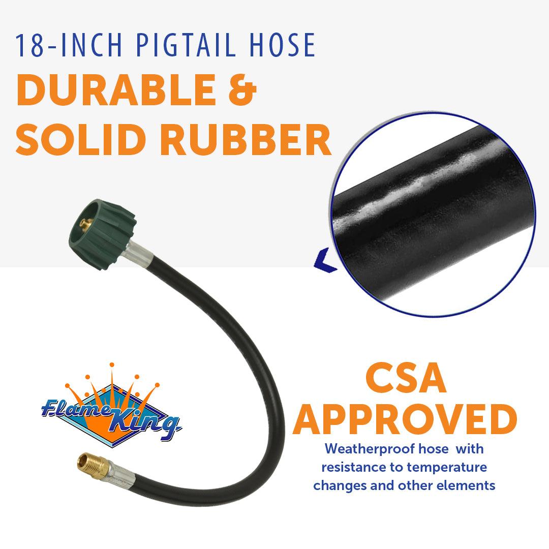 Flame King Pigtail Propane Hose Connector 18 Inch