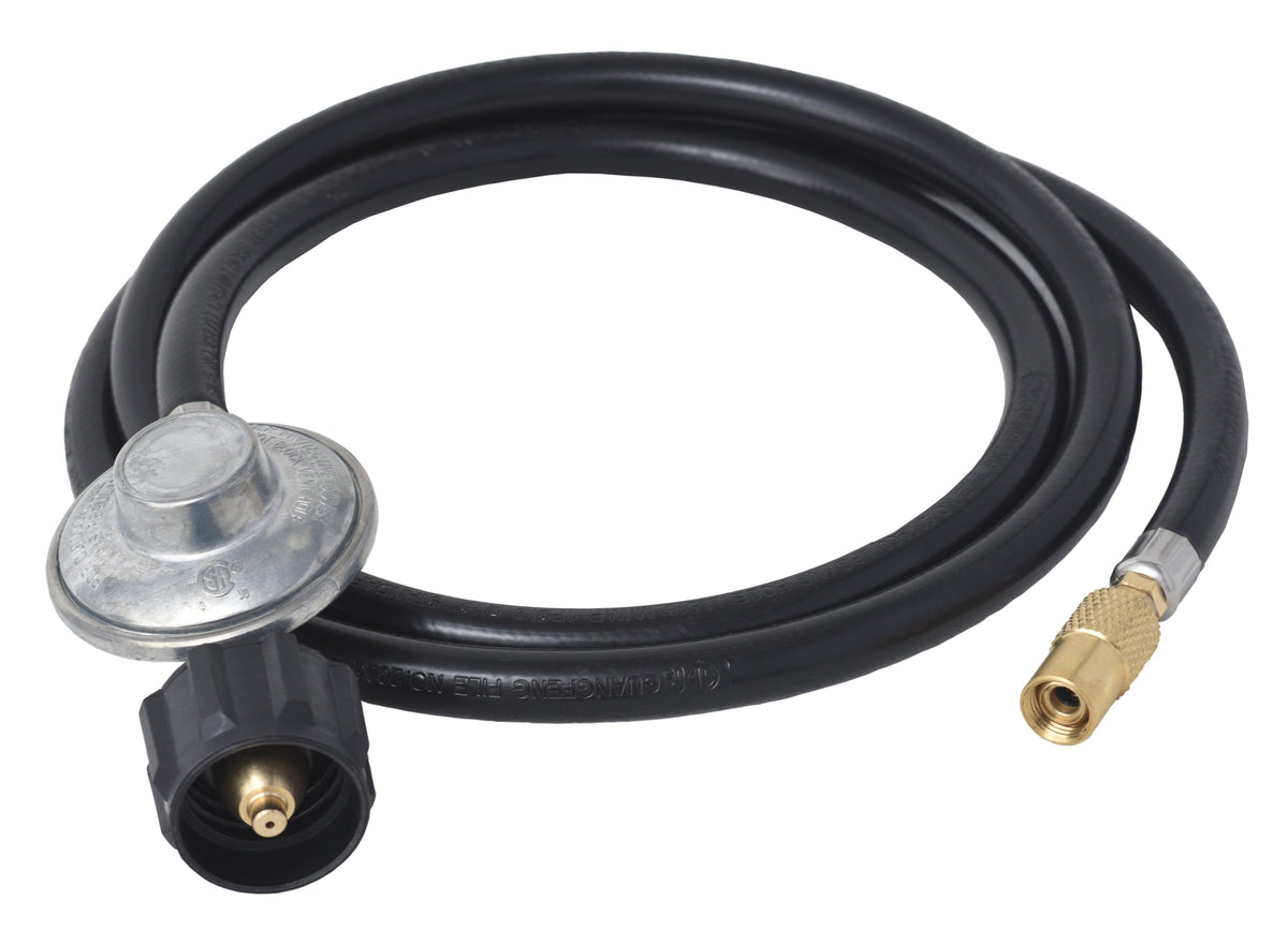 Flame King Regulator Hose Adapter Connect to 20Lb Tank for 17 and 22 inch Tabletop Grill Griddle, 6 Feet