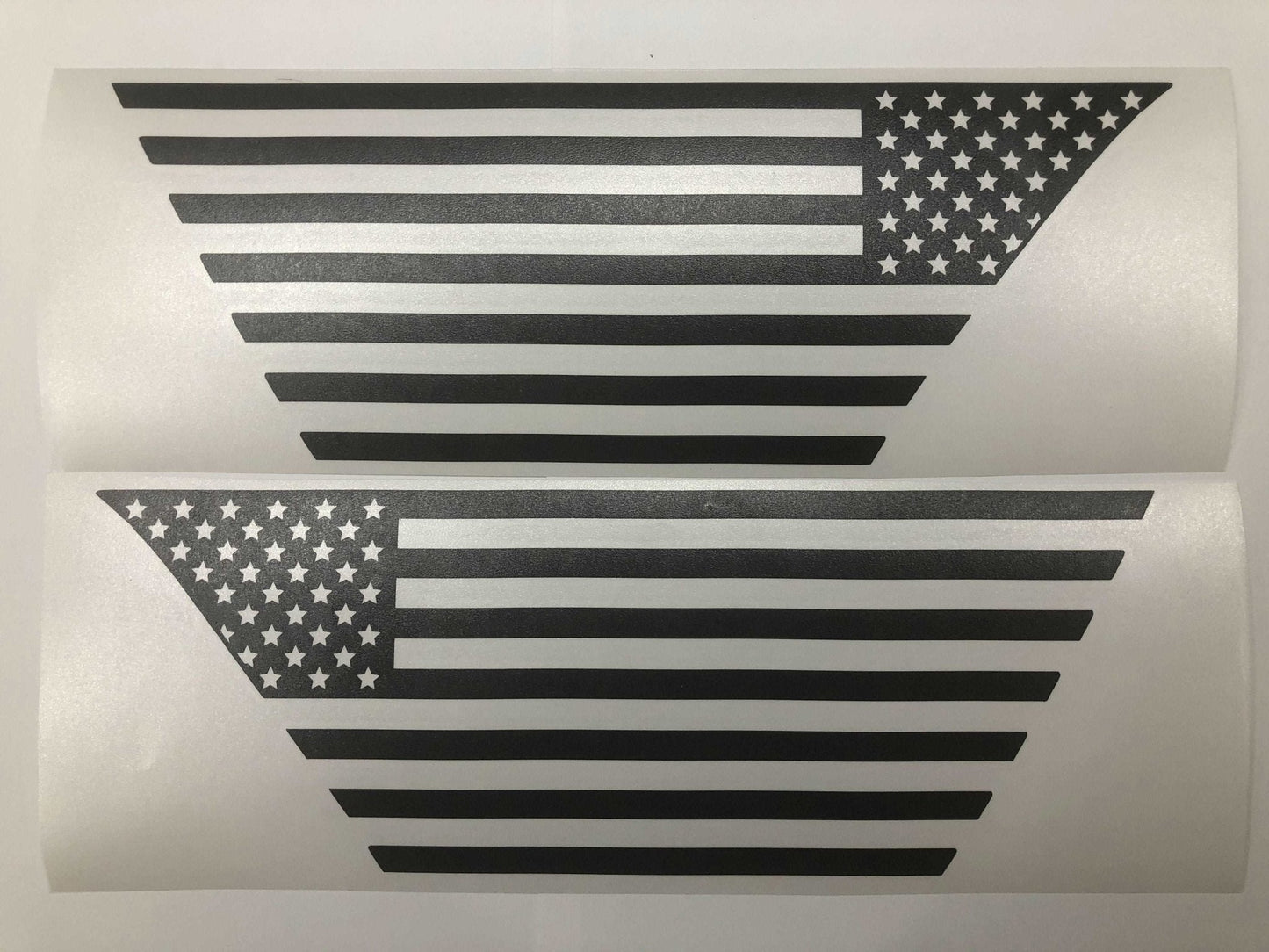 Premium Cast Matte Black Vinyl Flag Decals for Wrangler JL and Gladiator Fender Ventsx2
