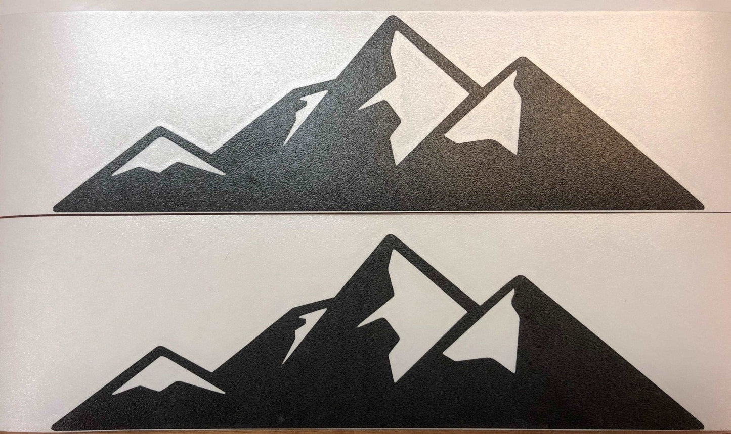 Premium Cast Matte Black Vinyl Decal Mountains for 2014-2021 Tundra Fenders