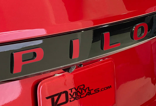 Premium Cast Vinyl Decal Letter Inlays for 2023-2025 Pilot Liftgate