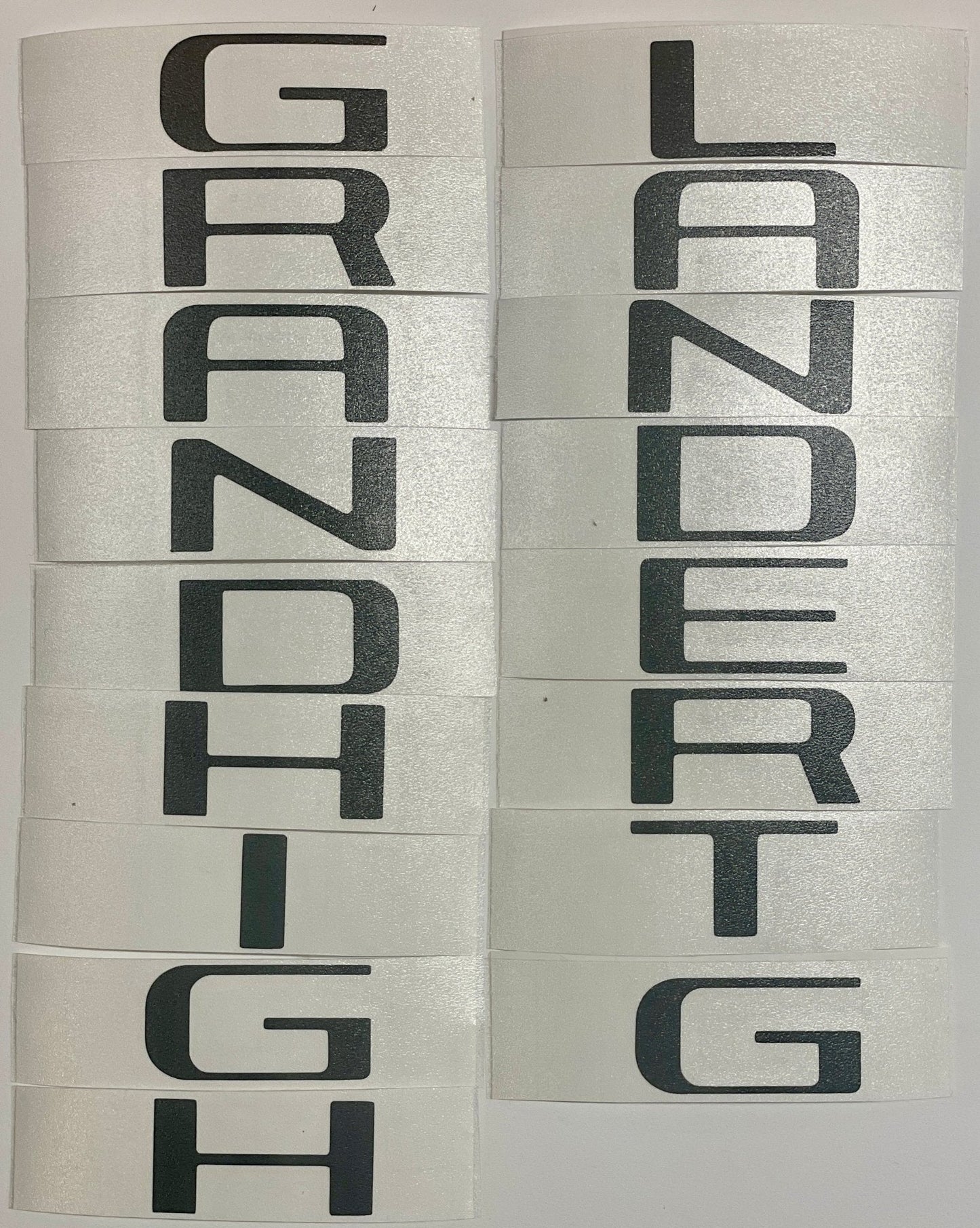 Premium Cast Vinyl Decal Letter Inlays for 2024-2025 Grand Highlander Liftgate