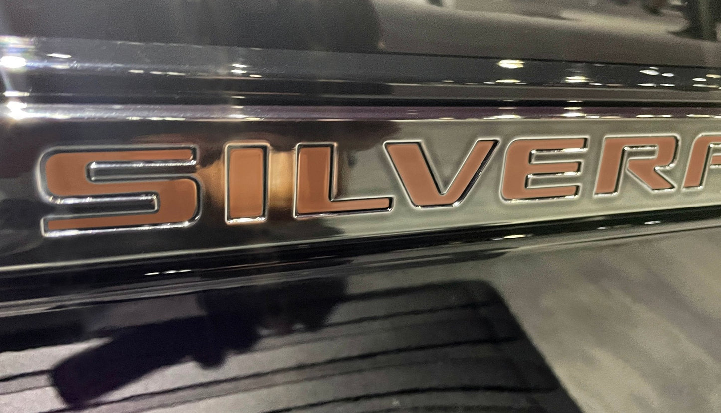 Premium Cast Vinyl Decal Letters for 2019-2025 Silverado Fender and Tailgate Emblems