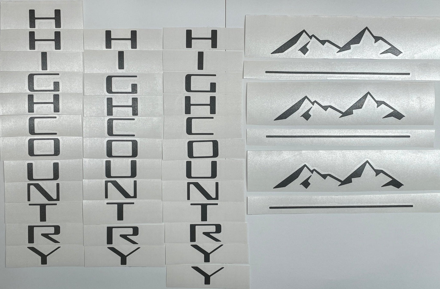 Premium Cast Vinyl Decal Letters for 2019-2024 Silverado High Country Fender and Tailgate Emblems