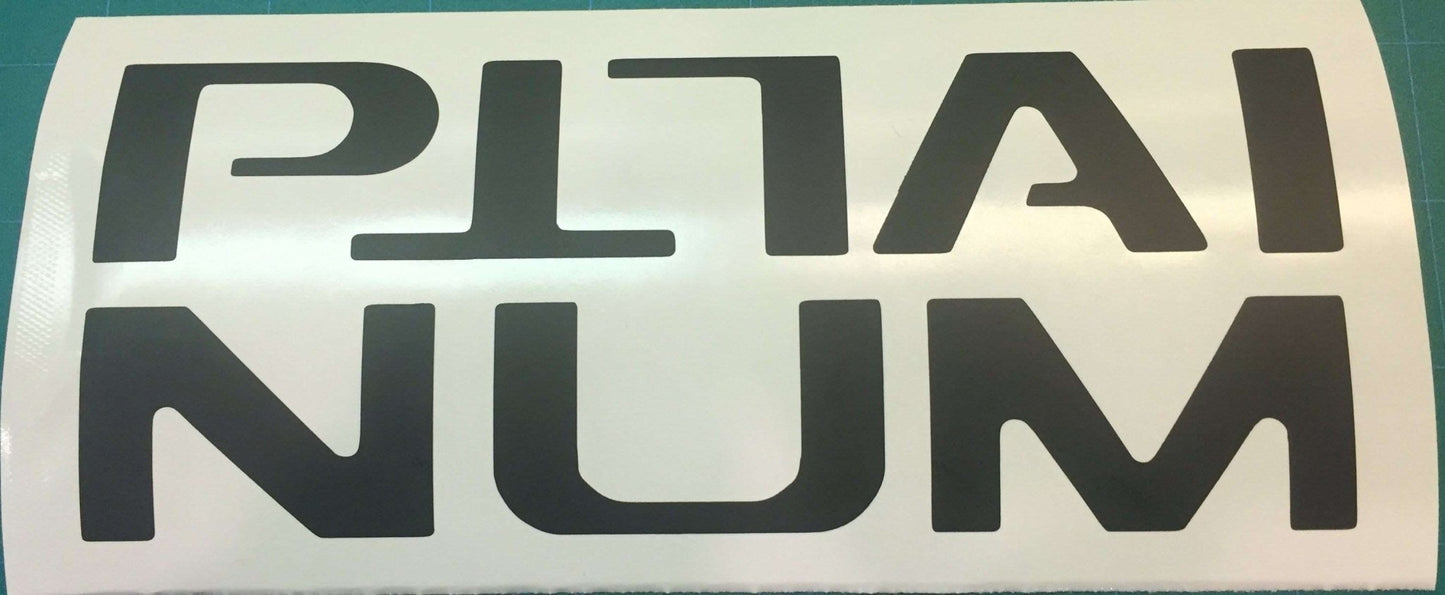 Premium Cast Vinyl Decal Letter Inserts for 2015-2020 F-150 PLATINUM Tailgate