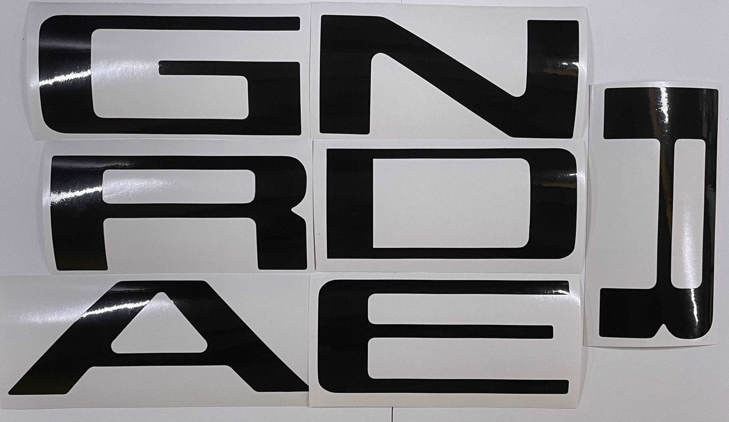 Premium Cast Vinyl Decal Letter Inserts for 2019-2025 Ranger Tailgate