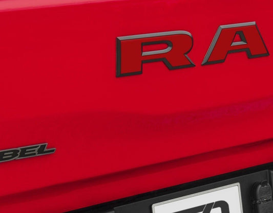Premium Cast Vinyl Decal Letter Inlays for 2019-2024 RAM 1500 Rebel Tailgate