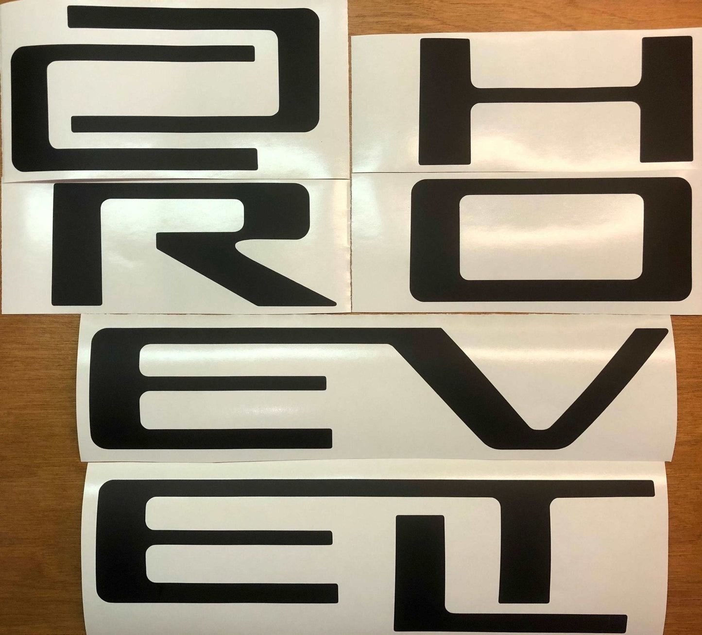 Premium Cast Vinyl Decal Letter Inserts for 2019-2025 Silverado Tailgate