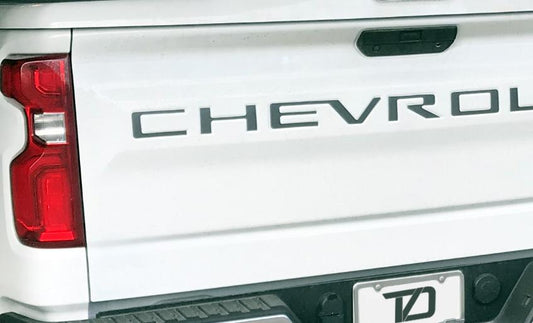 Premium Cast Vinyl Decal Letter Inserts for 2019-2025 Silverado Tailgate