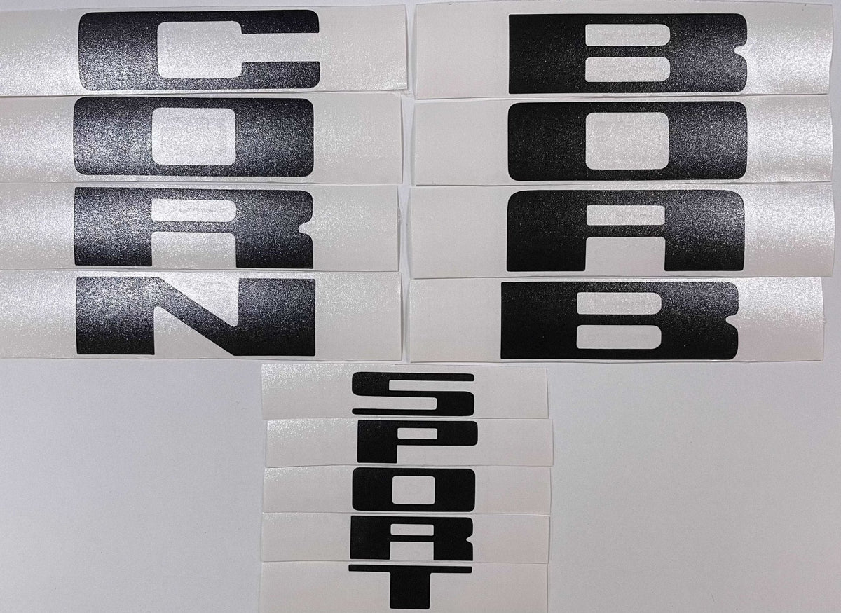 Premium Cast Vinyl Decal Letter Inlays for 2020-2026 Bronco Sport Tailgate