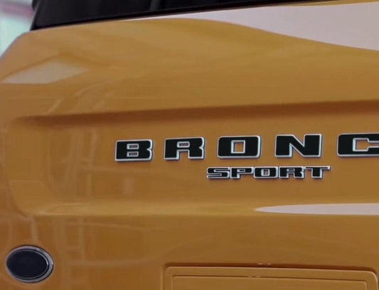 Premium Cast Vinyl Decal Letter Inlays for 2020-2025 Bronco Sport Tailgate