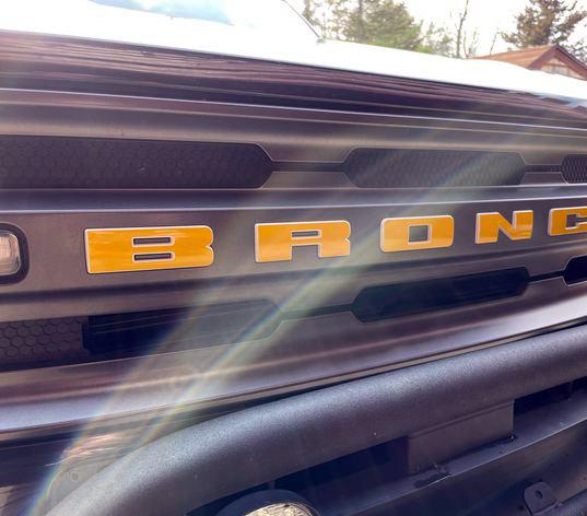 Premium Cast Vinyl Decal Letter Inlays for 2020-2026 Bronco/Bronco Sport Grille