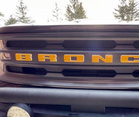 Premium Cast Vinyl Decal Letter Inlays for 2020-2025 Bronco/Bronco Sport Grille