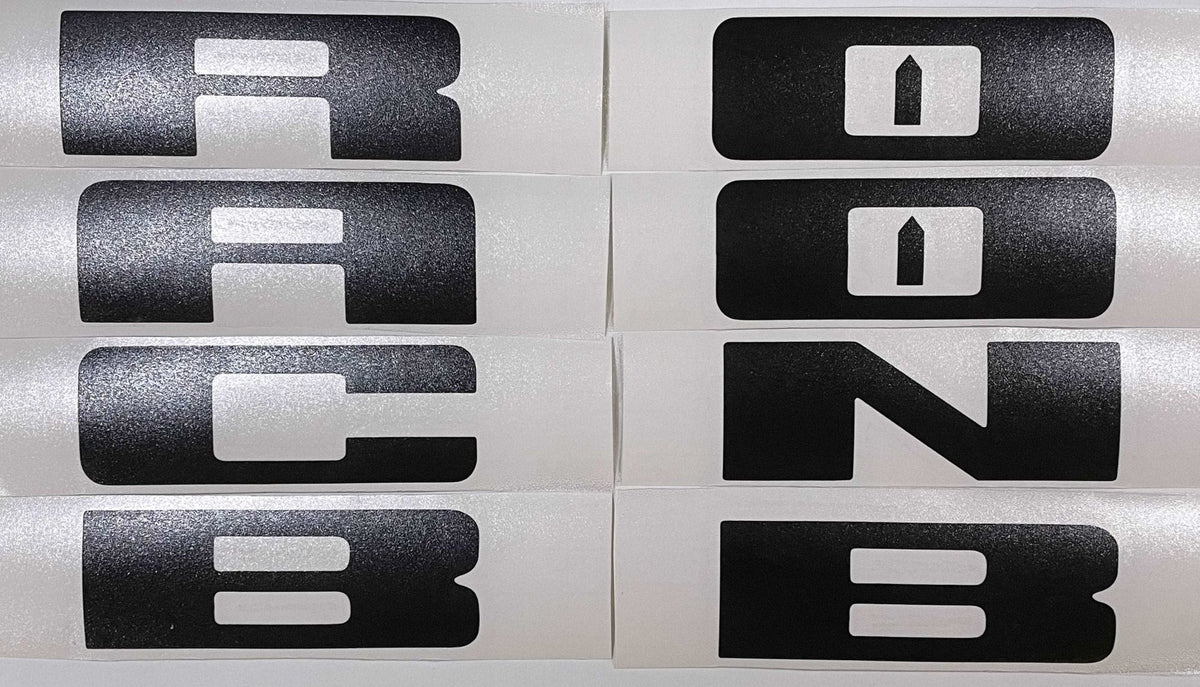 Premium Cast Vinyl Decal Letter Inlays for 2020-2026 Bronco/Bronco Sport Grille