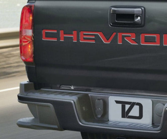 Premium Cast Vinyl Decal Letter Inserts for 2021-2025 Colorado Tailgate