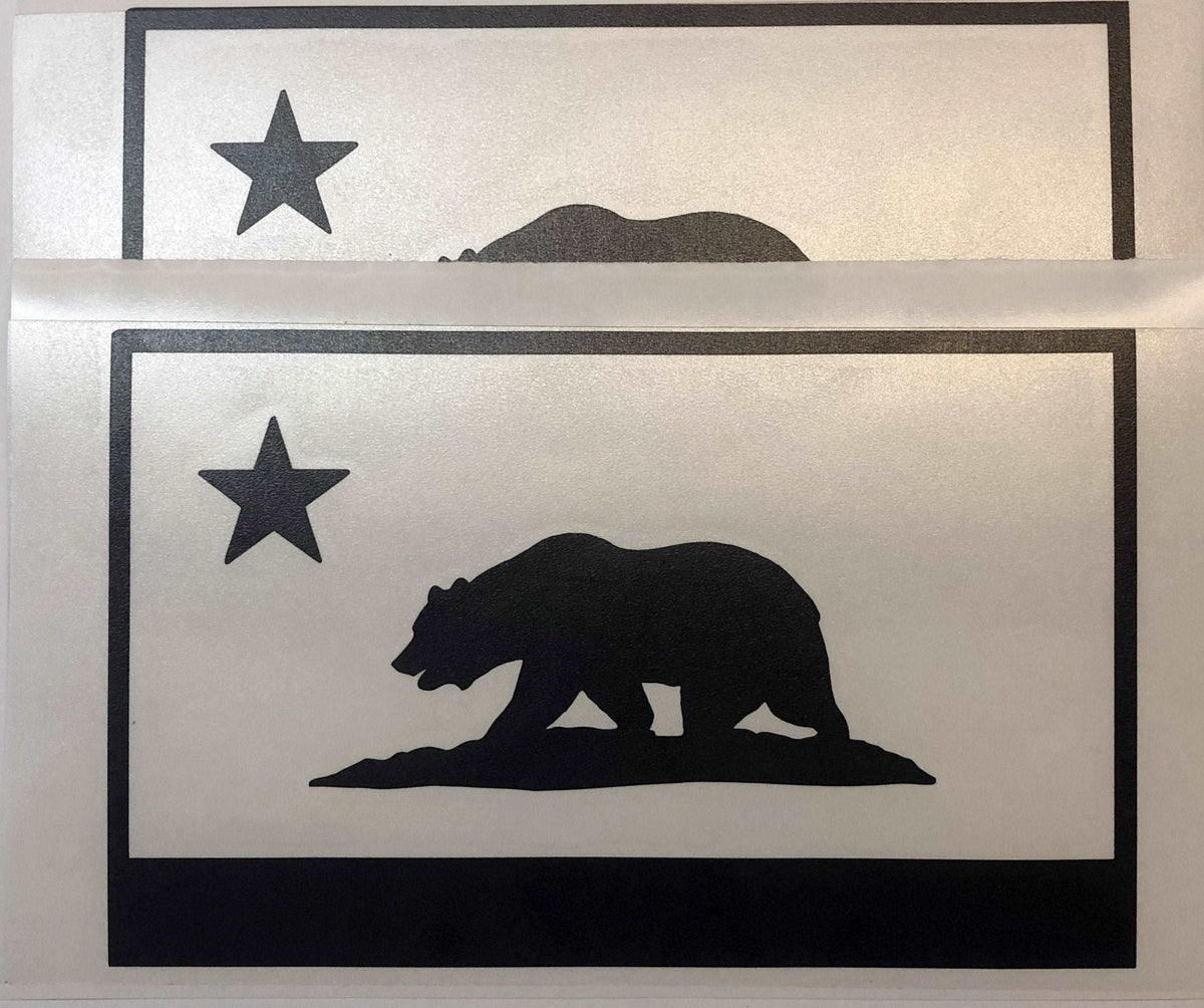 State Flag Decals - Premium Cast Matte Black Vinyl x2