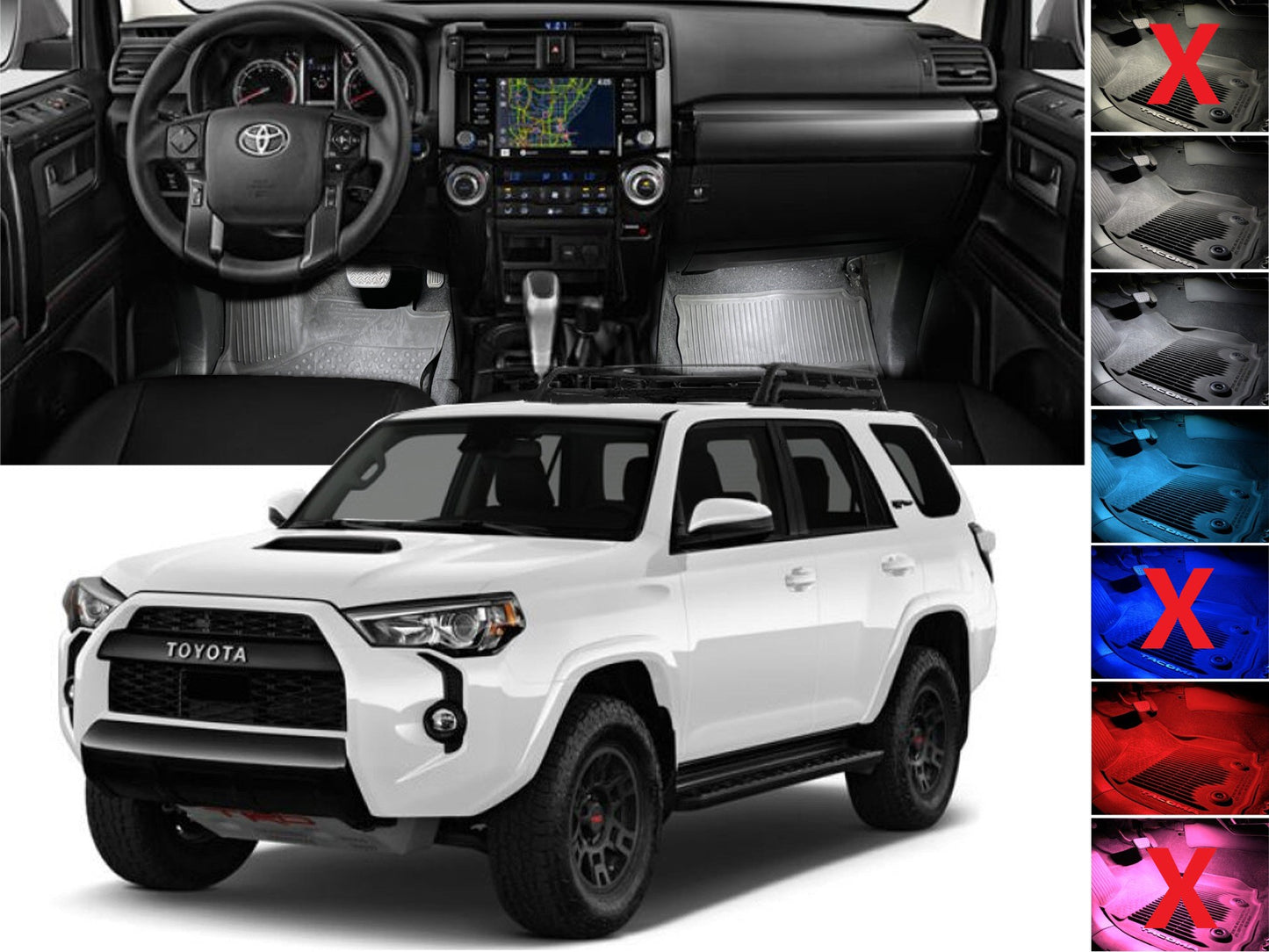 2010-2024 Toyota 4Runner Dual Output Footwell Light Kits