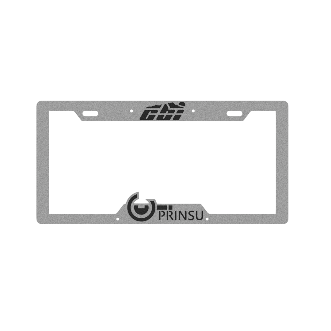 License Plate Cover Gray/Black CBI Offroad