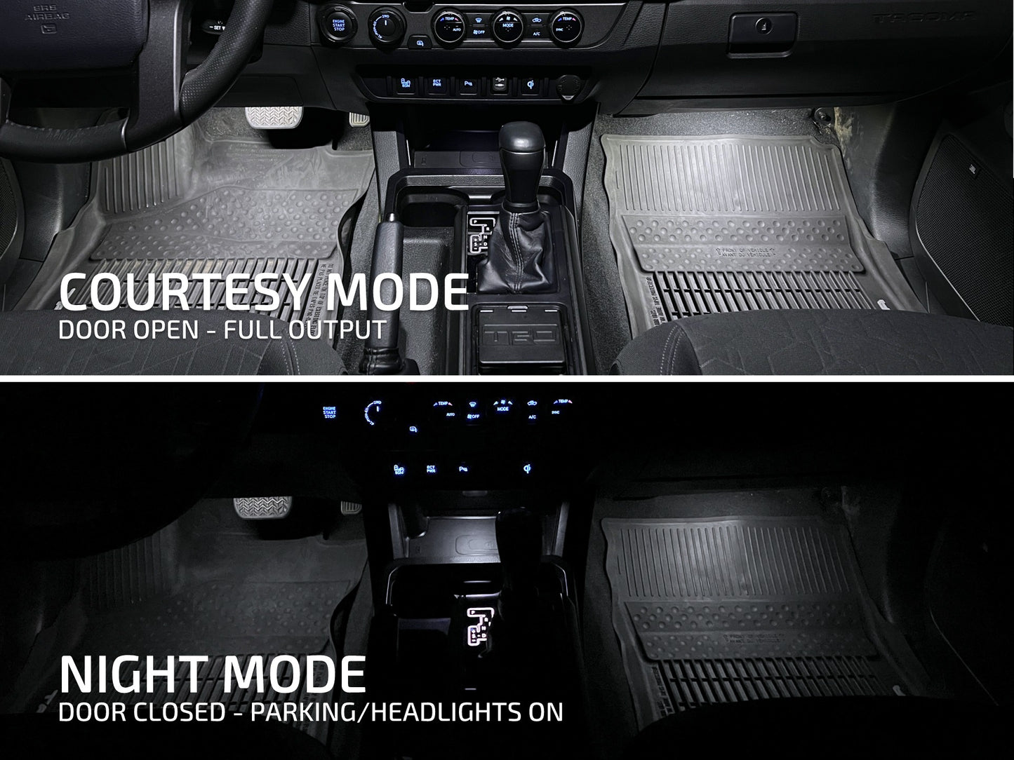 16+ Toyota Tacoma Dual Output Front Footwell Light Kit