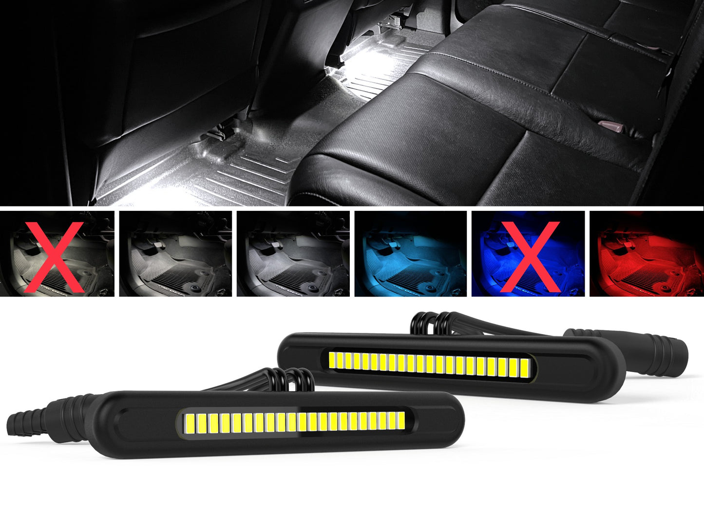 16+ Toyota Tacoma Dual Output Front Footwell Light Kit