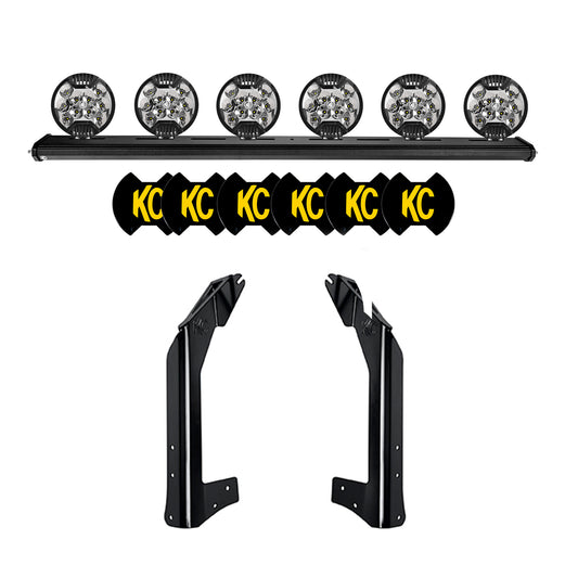 50" KC Xross Bar - Overhead - SlimLite LED - 6-Light System - 300W Spot Beam - 07-18 Jeep JK