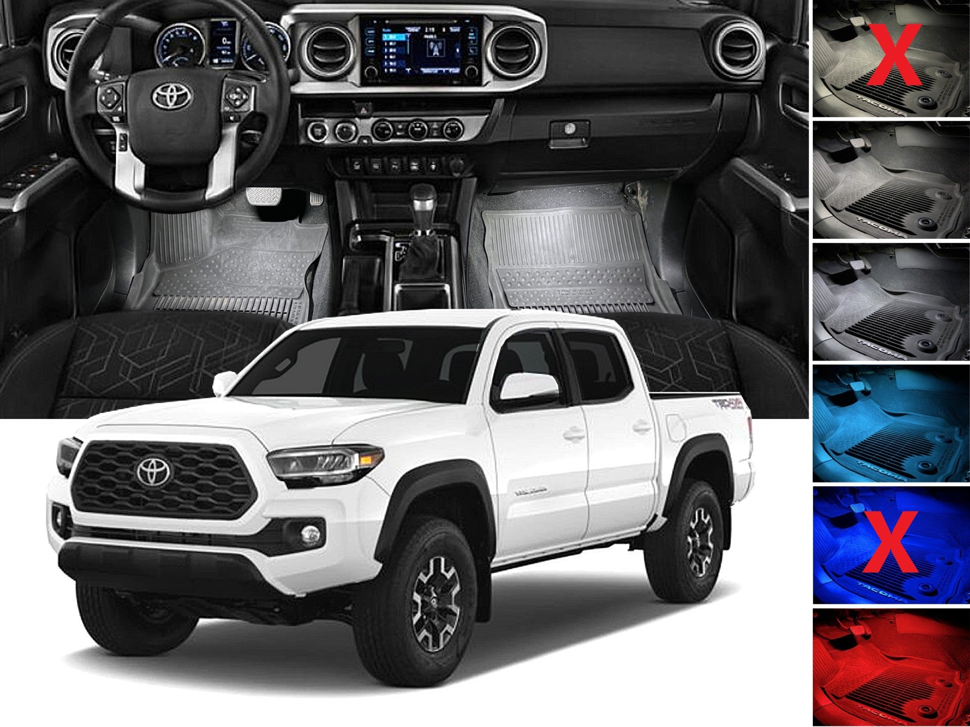 3rd Gen Tacoma Footwell Light Kit Color Options